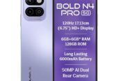 Lava Bold N4 Pro 5G (Opulent Lilac, 6GB RAM, 128GB Storage) | 50MP AI Rear Camera | 6000mAh Battery with 18W Fast Charge | 500K+ Antutu | IP64 Rated |Clean Android 16 |